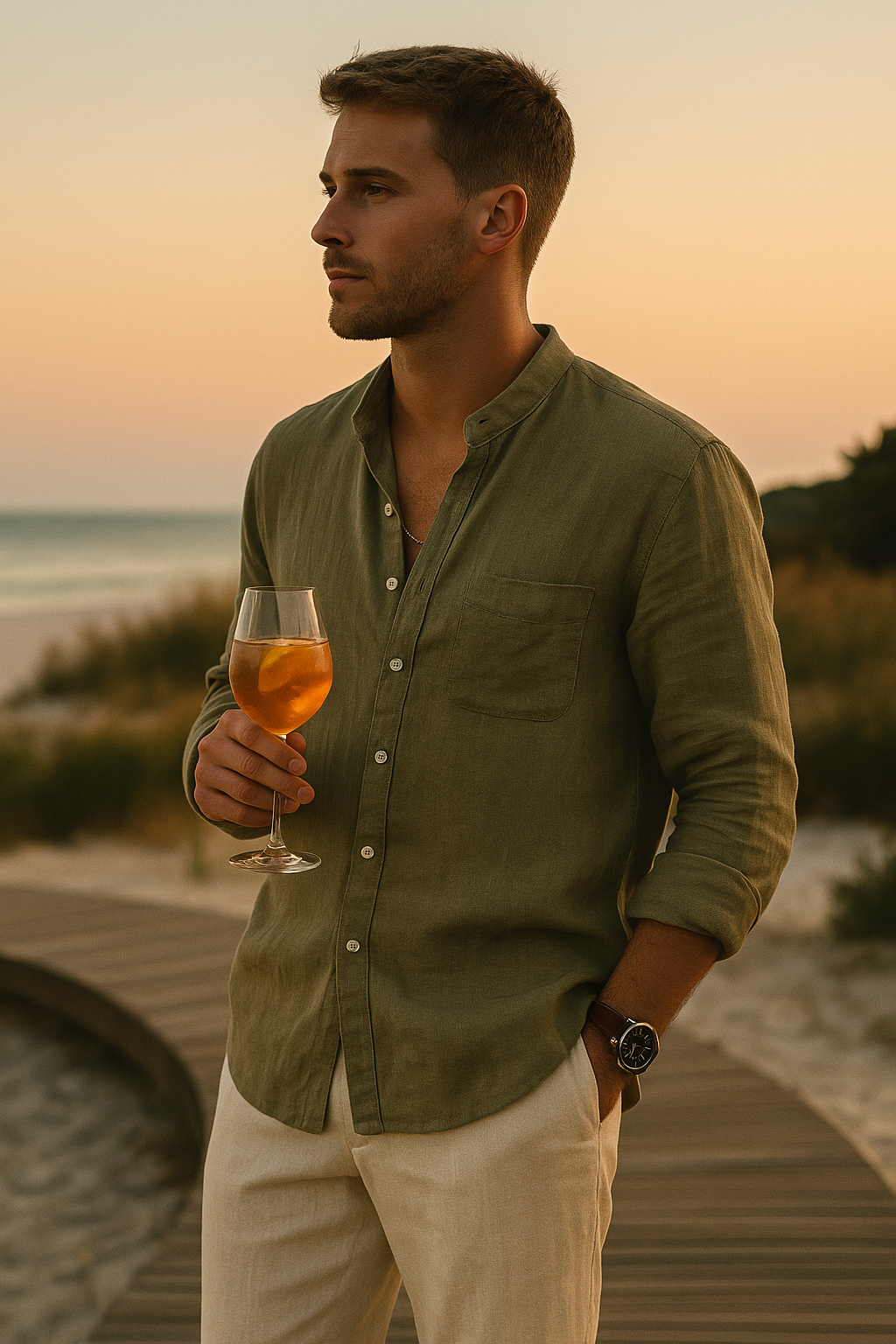 Sunset Premium Linen Shirt – Effortless Sophistication for Summer Evenings